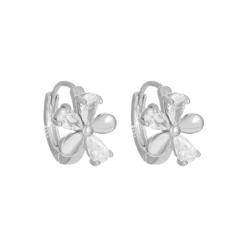 FLORA MINI HOOPS {silver}