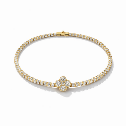Clover gold tennis bracelet