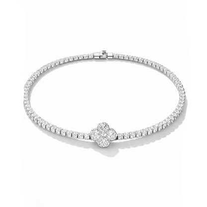 Clover silver tennis bracelet