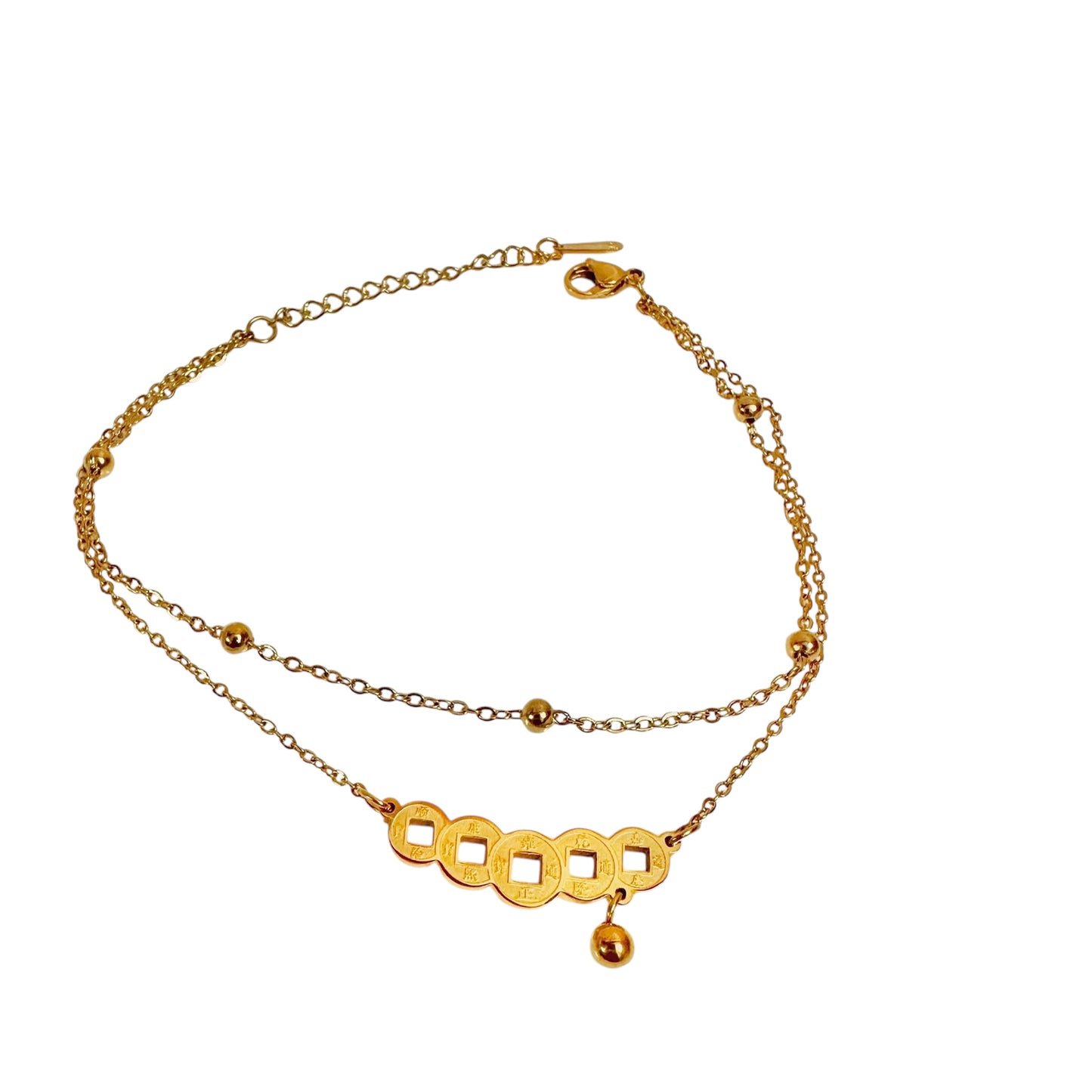 ELLIPSE GOLD ANKLET