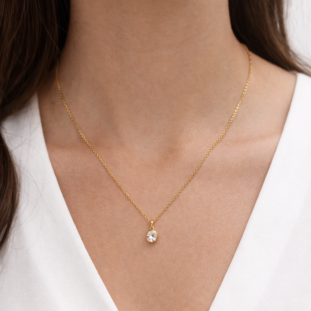 SINGLE SOLITAIRE NECKLACE