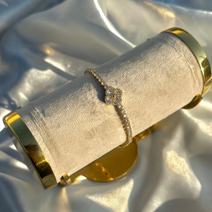 Clover gold tennis bracelet