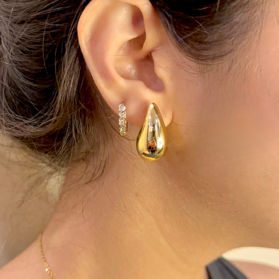 GOLD DROPLET STUDS