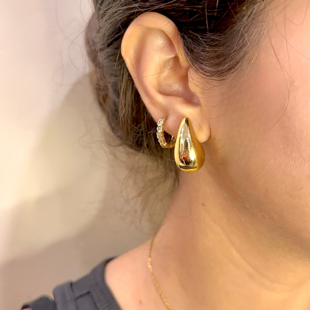 GOLD DROPLET STUDS