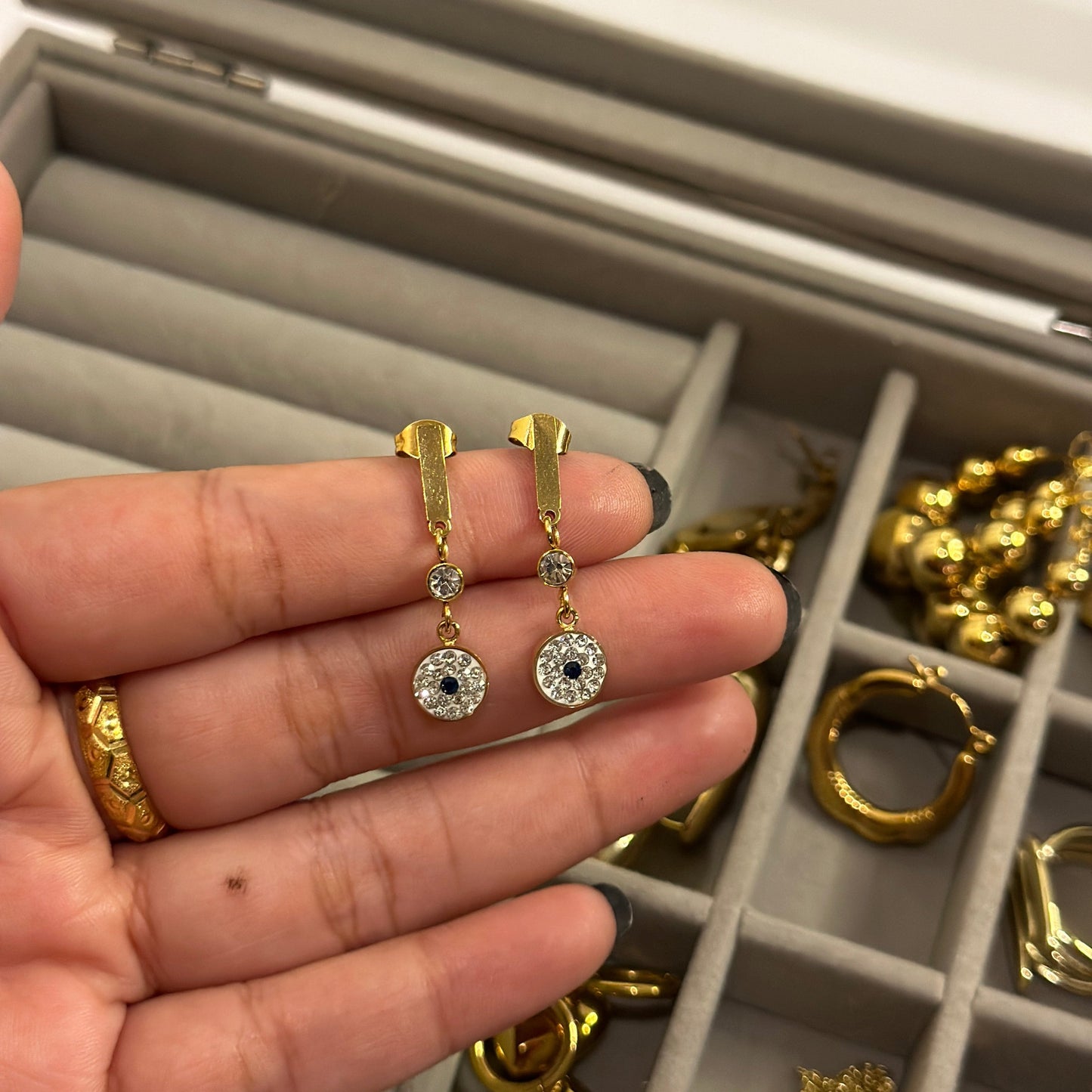 EVIL EYE DRIPPING STUDS