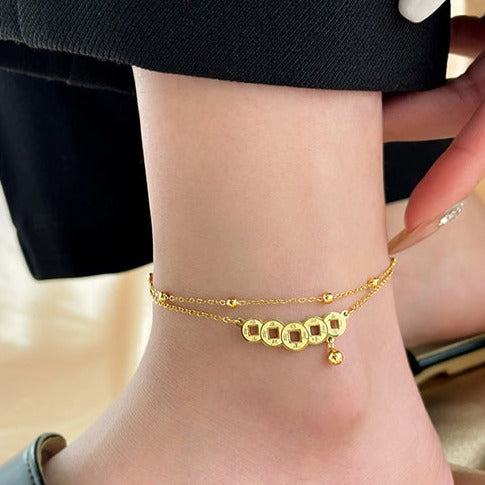 ELLIPSE GOLD ANKLET